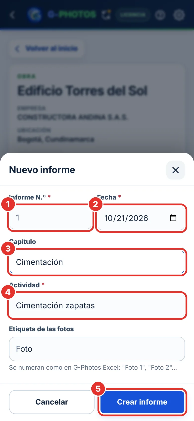 Crea el informe