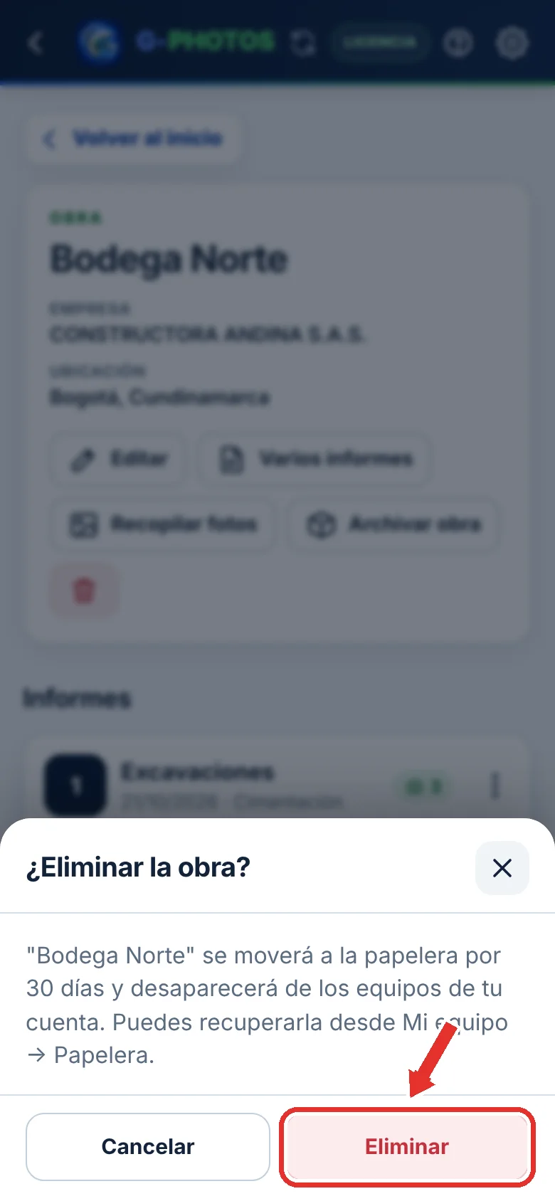 Eliminar con cuidado