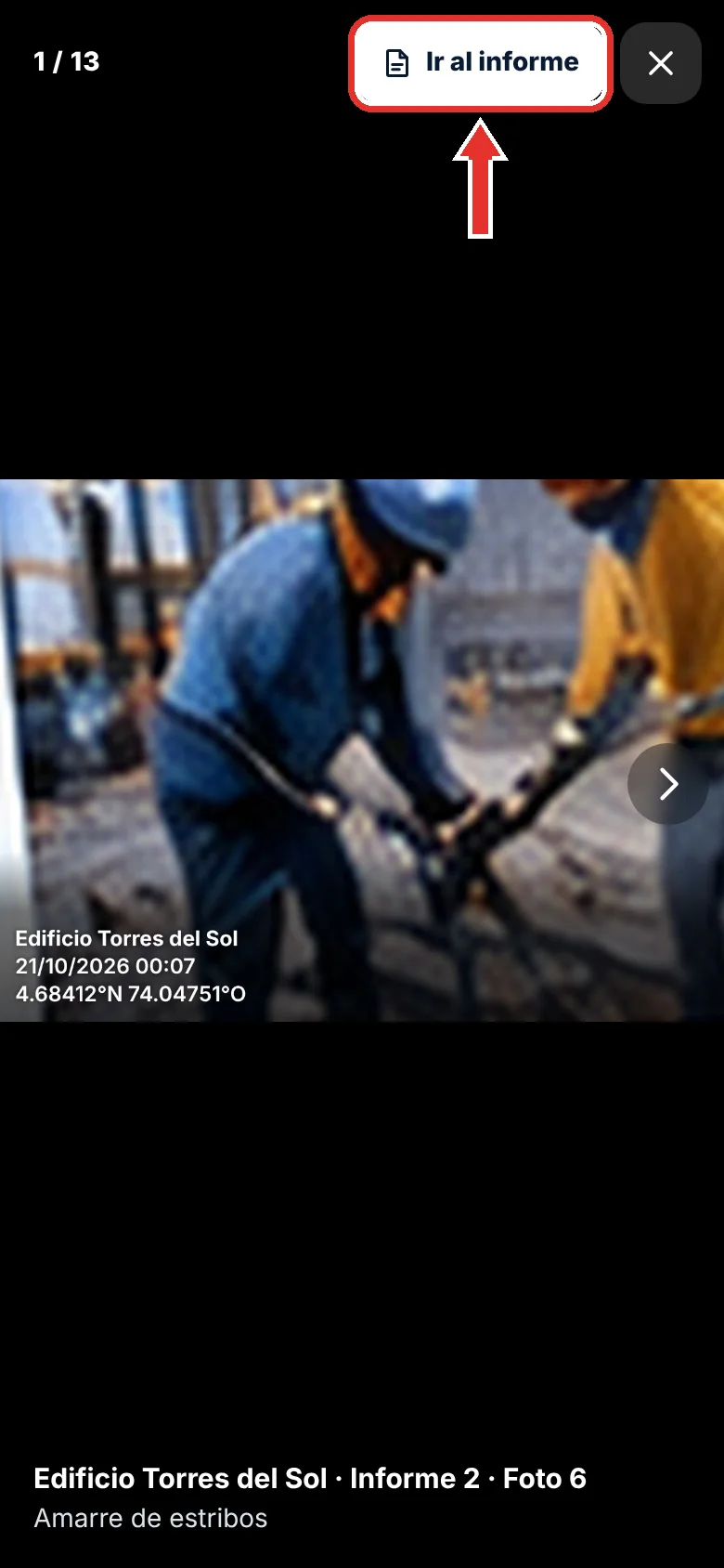 Ir al informe de una foto